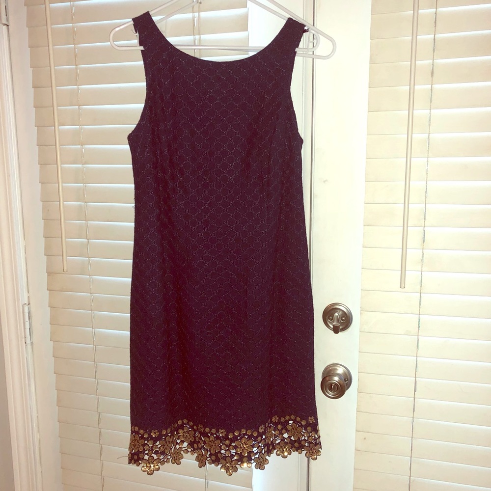 Navy Lace Lilly Shift Dress